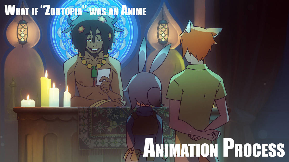 What if 'Zootopia' was an Anime: Process by Mikeinel