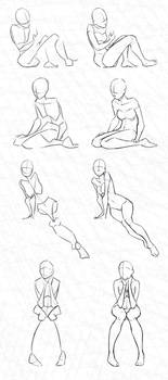 Woman Stock Practice 5 - Kinda Sitting by AzizlaSwiftwind