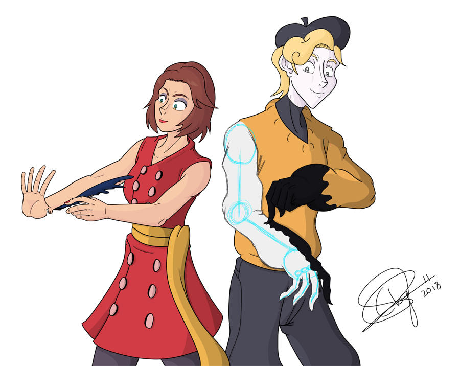 Arlene and Rinehart by feadraug