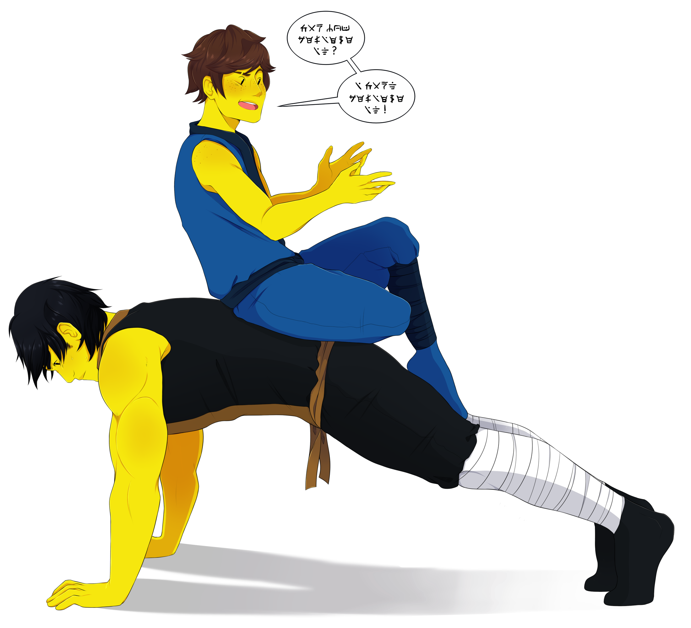He's An Excellent Workout Partner Alt. by Dexsterpieces on DeviantArt
