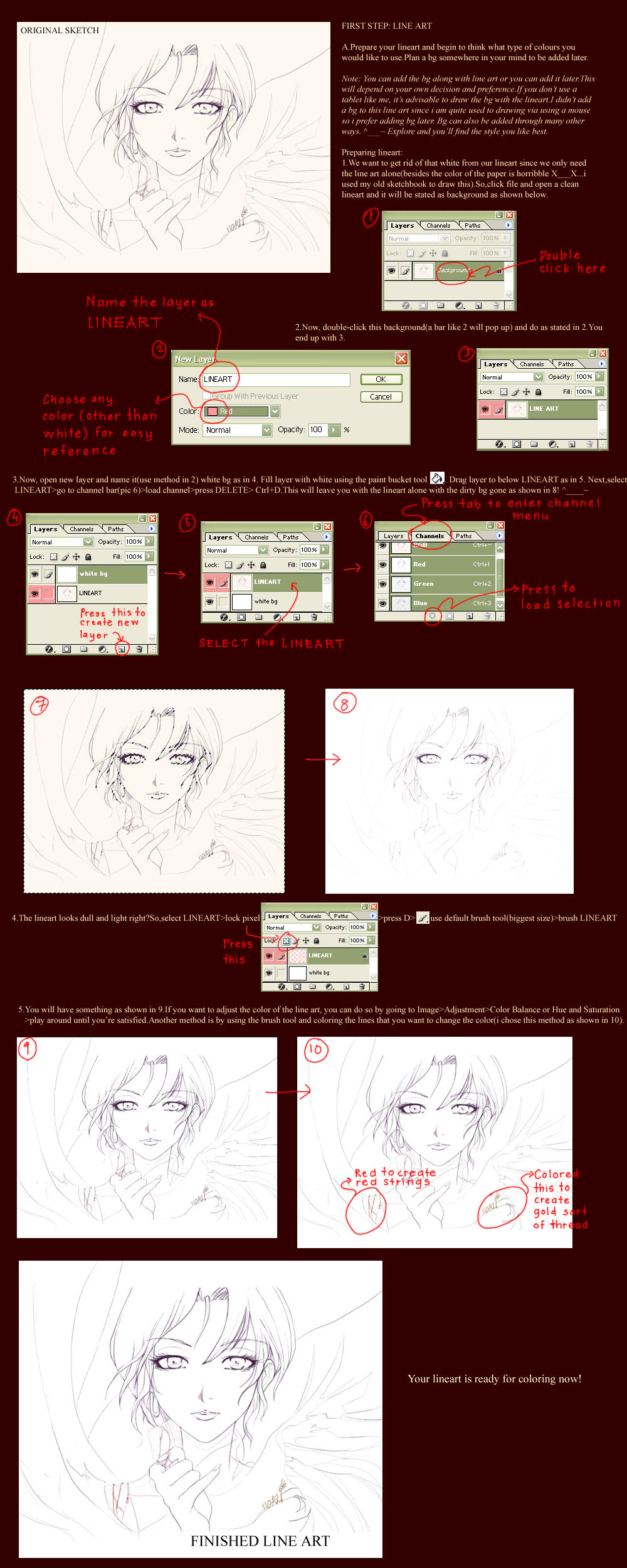 Preparing line art by norli