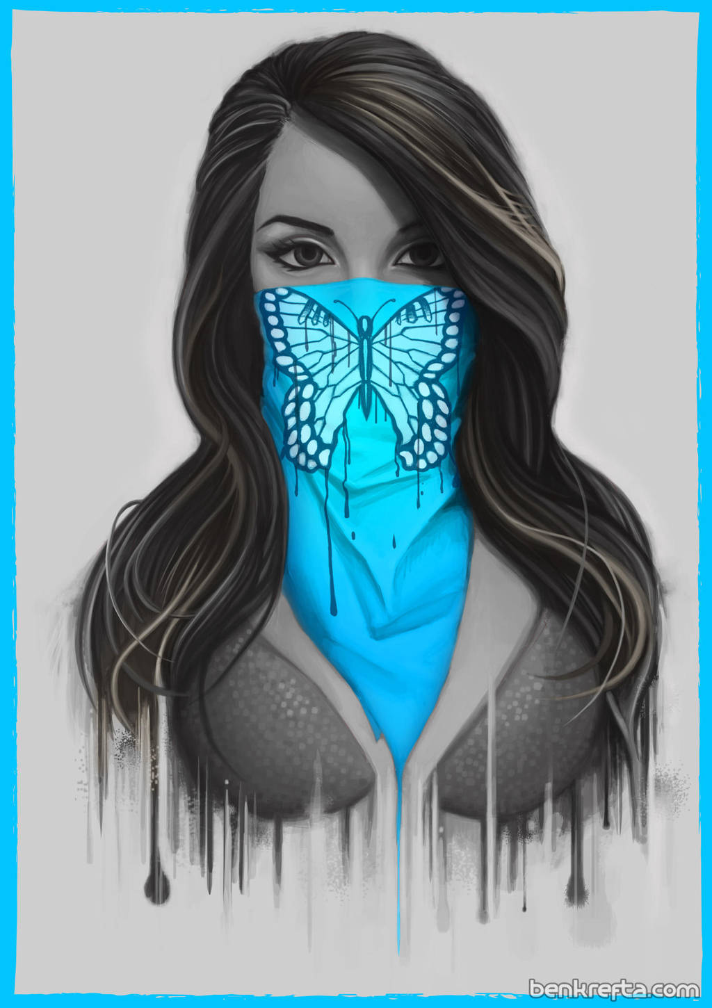 Masked Girl - Blue by Bomu