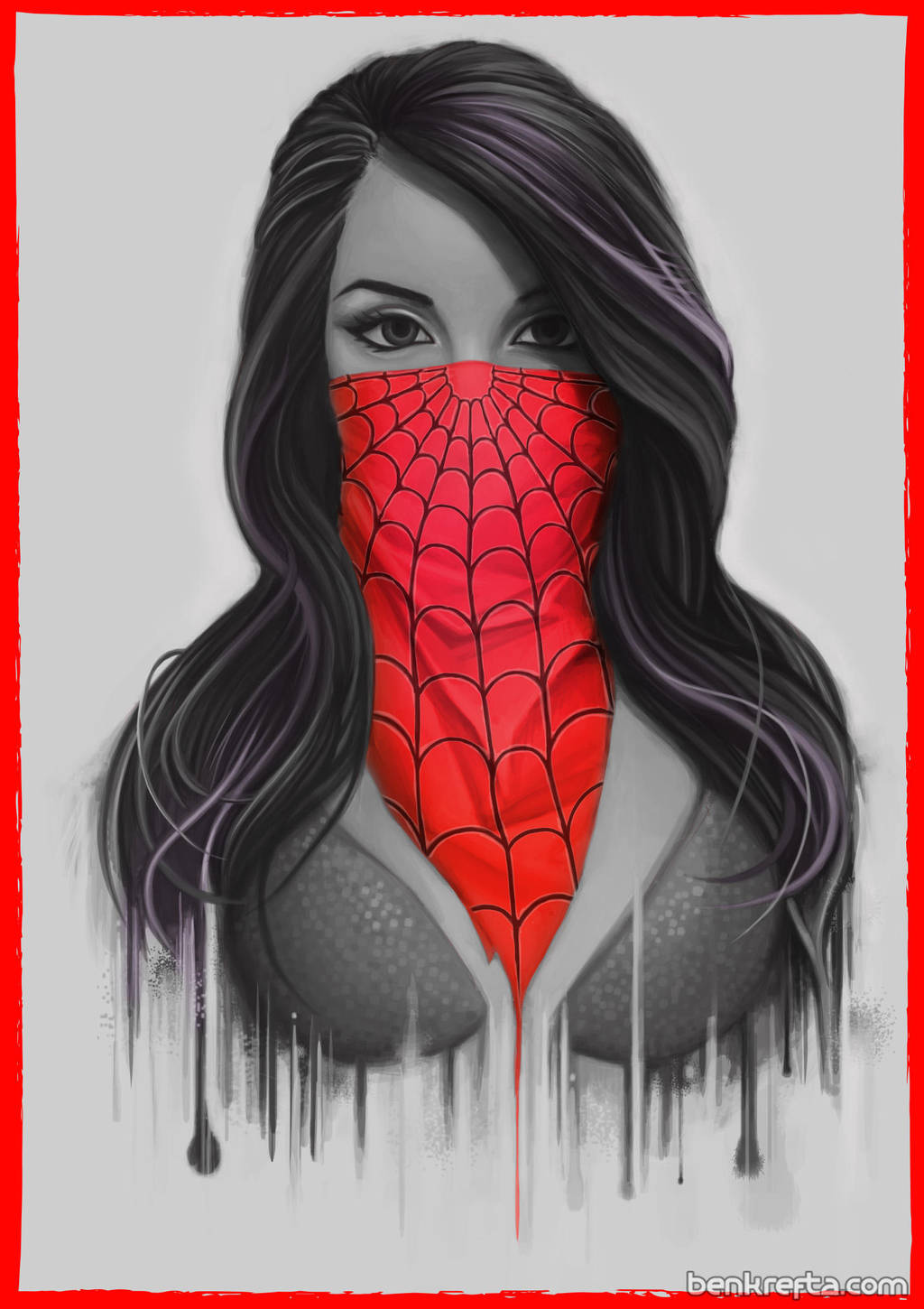 Masked Girl - Red by Bomu