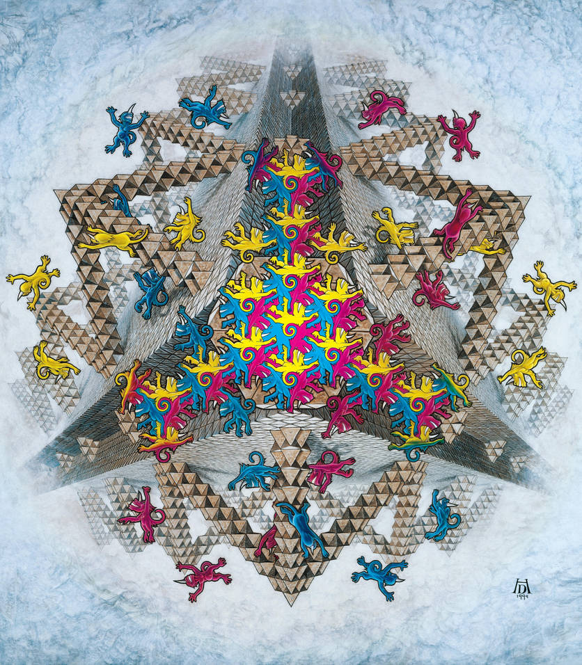 Escher like monkeys by Hop41
