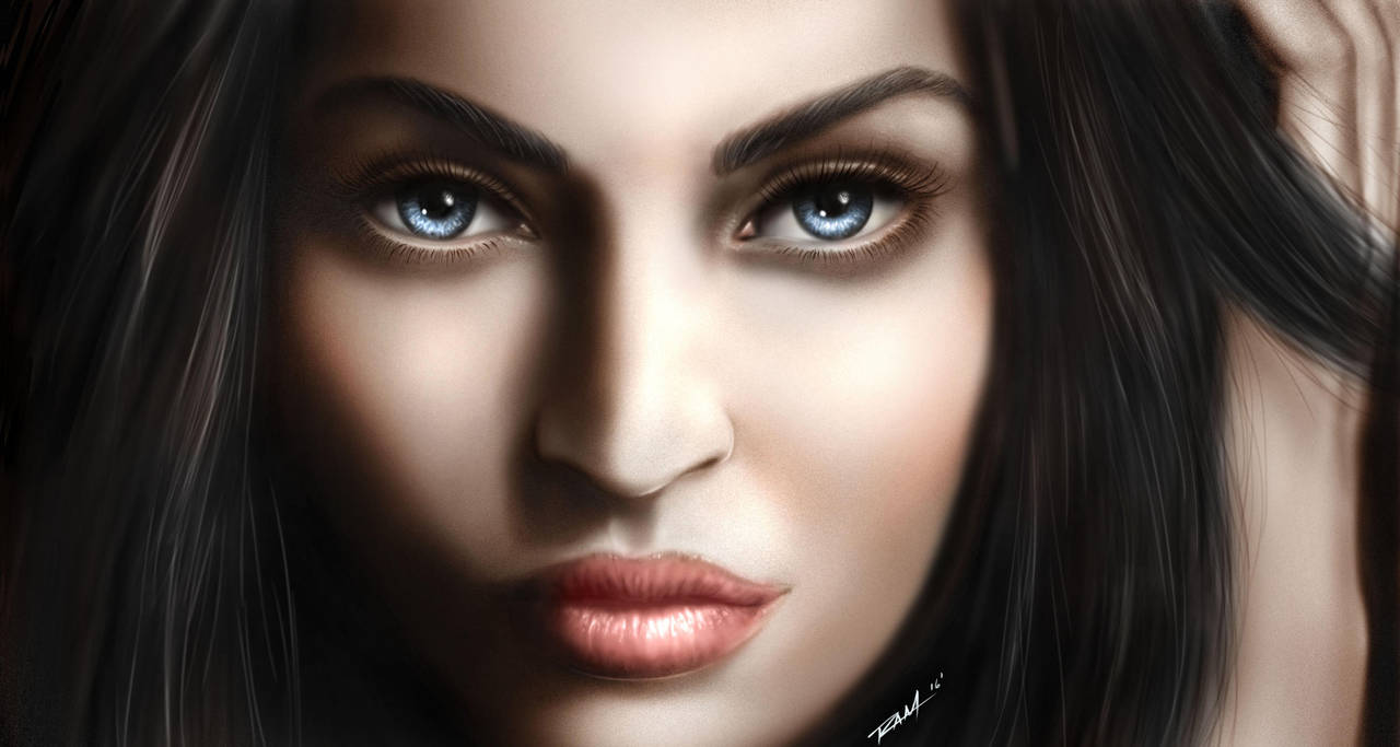 Megan Fox Digital Painting by robertmarzullo
