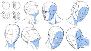 How to Draw Heads at Various Angles - Reference by robertmarzullo