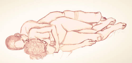 Lifedrawing - Comfort and Contentment by Juandfr
