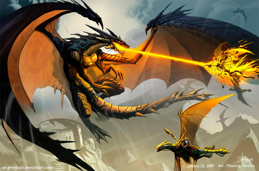 Black Dragon Attack by el-grimlock