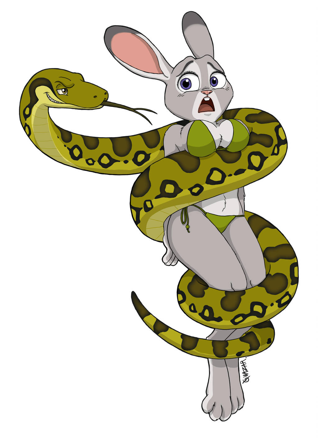 Judy Hopps and Snake by kaolumbia on DeviantArt