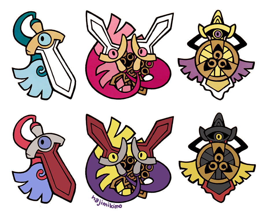 Shiny Gen 6 Stickers 30-32 by hajimikimo