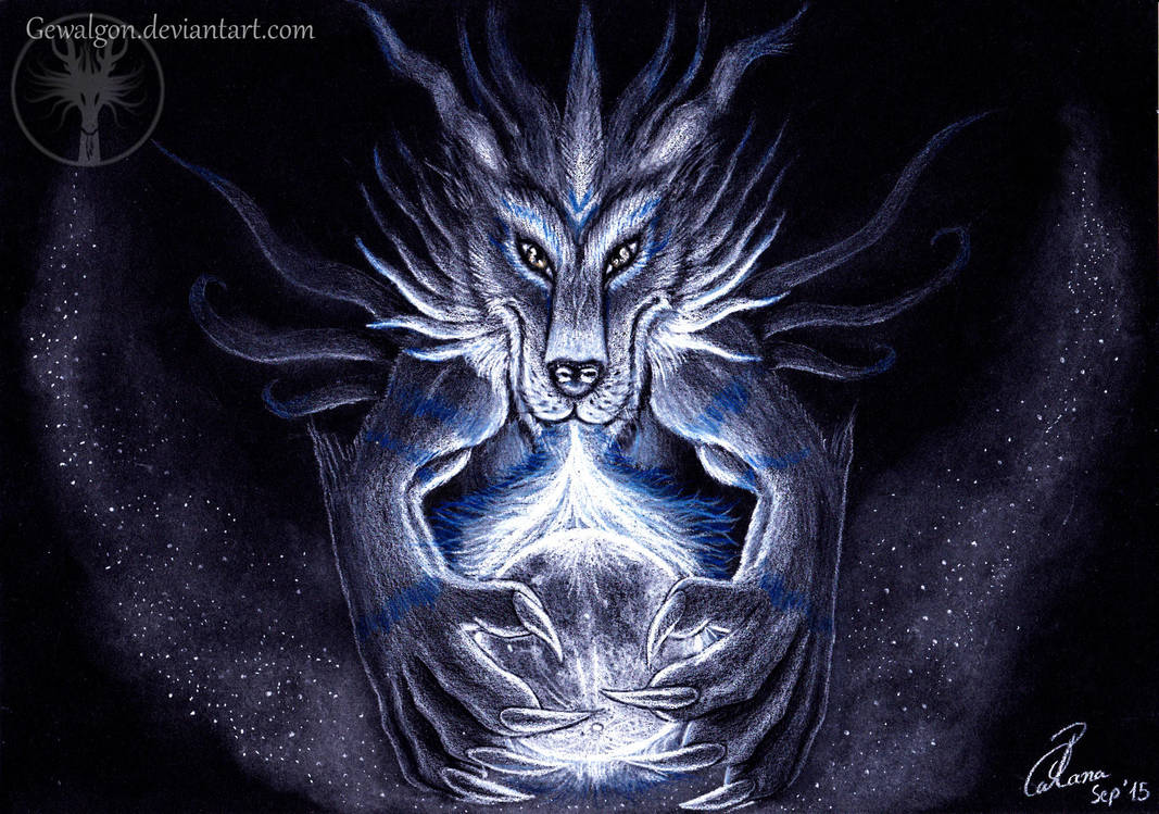 Garurumon - The blue fire of the moon by Gewalgon