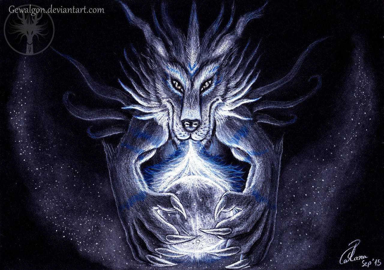 Garurumon - The blue fire of the moon by Gewalgon