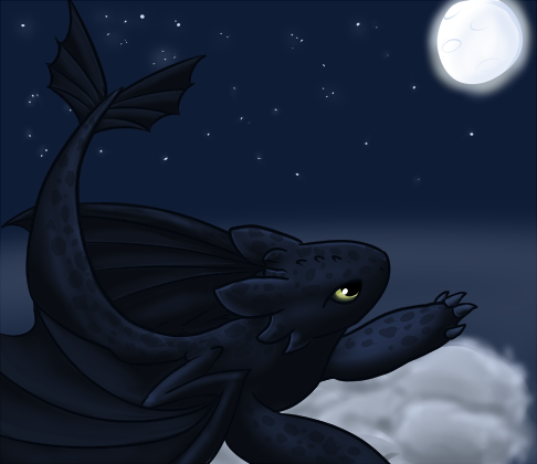 Toothless for Synfal by silhouette345