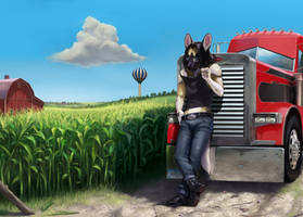 Country Dog by FuzzleMint