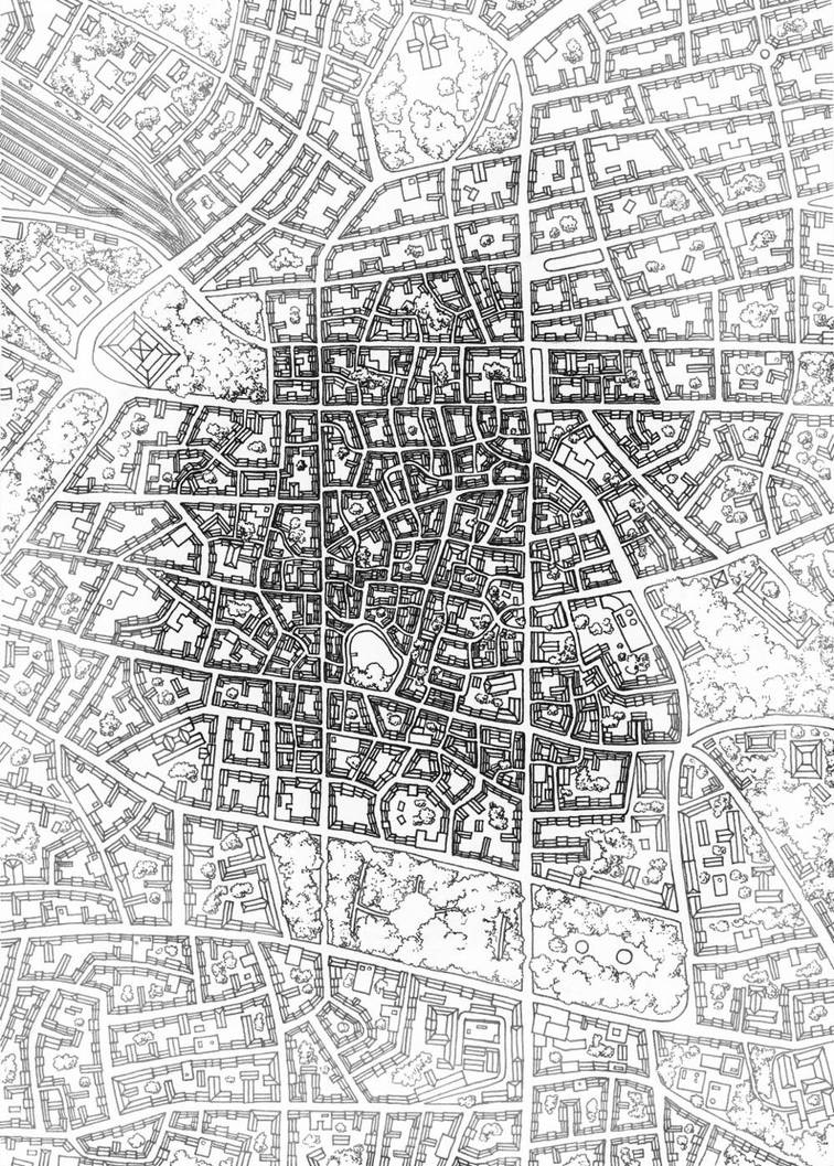 Map of a city by kinobuta