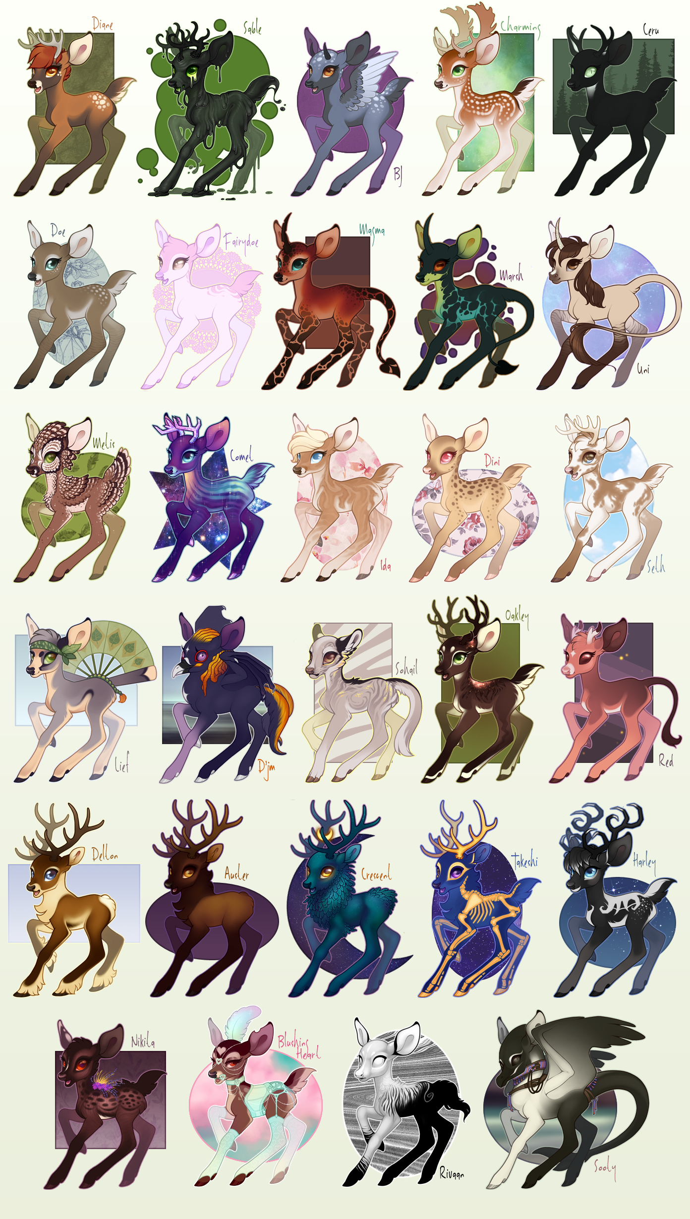 Deerb Recolors Batch #2 by Shadowwolf