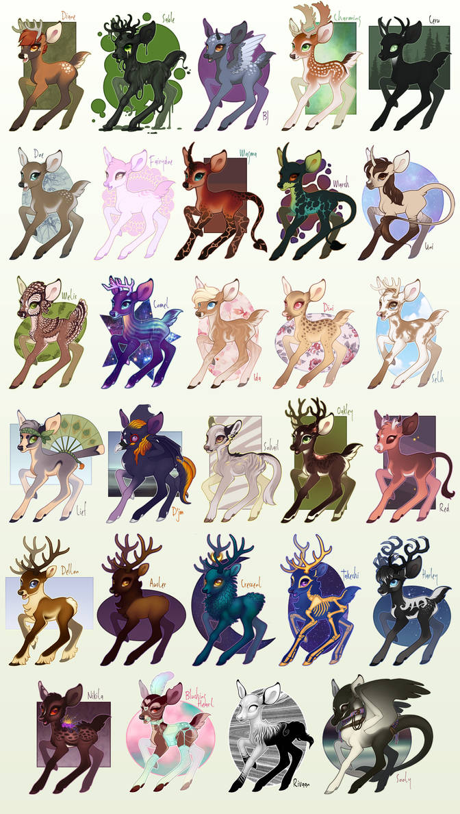 Deerb Recolors Batch #2 by Shadowwolf