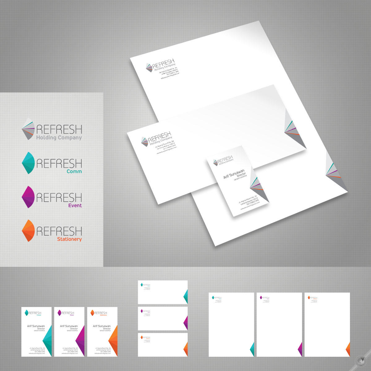 Refresh - Logo and Stationery by ayamsuhayam