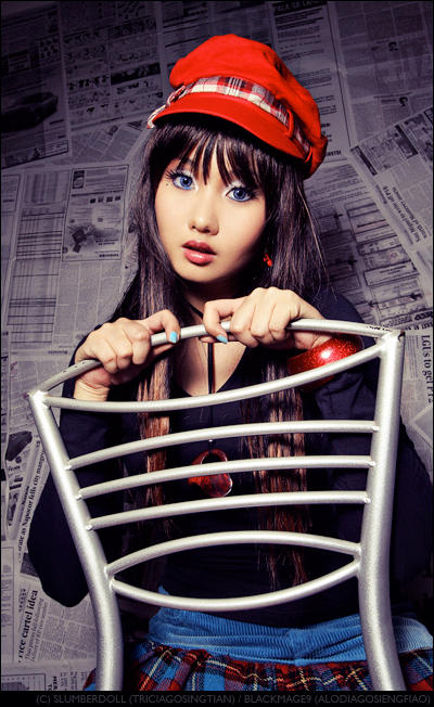 Newspaper Girl III by BlackMageAlodia