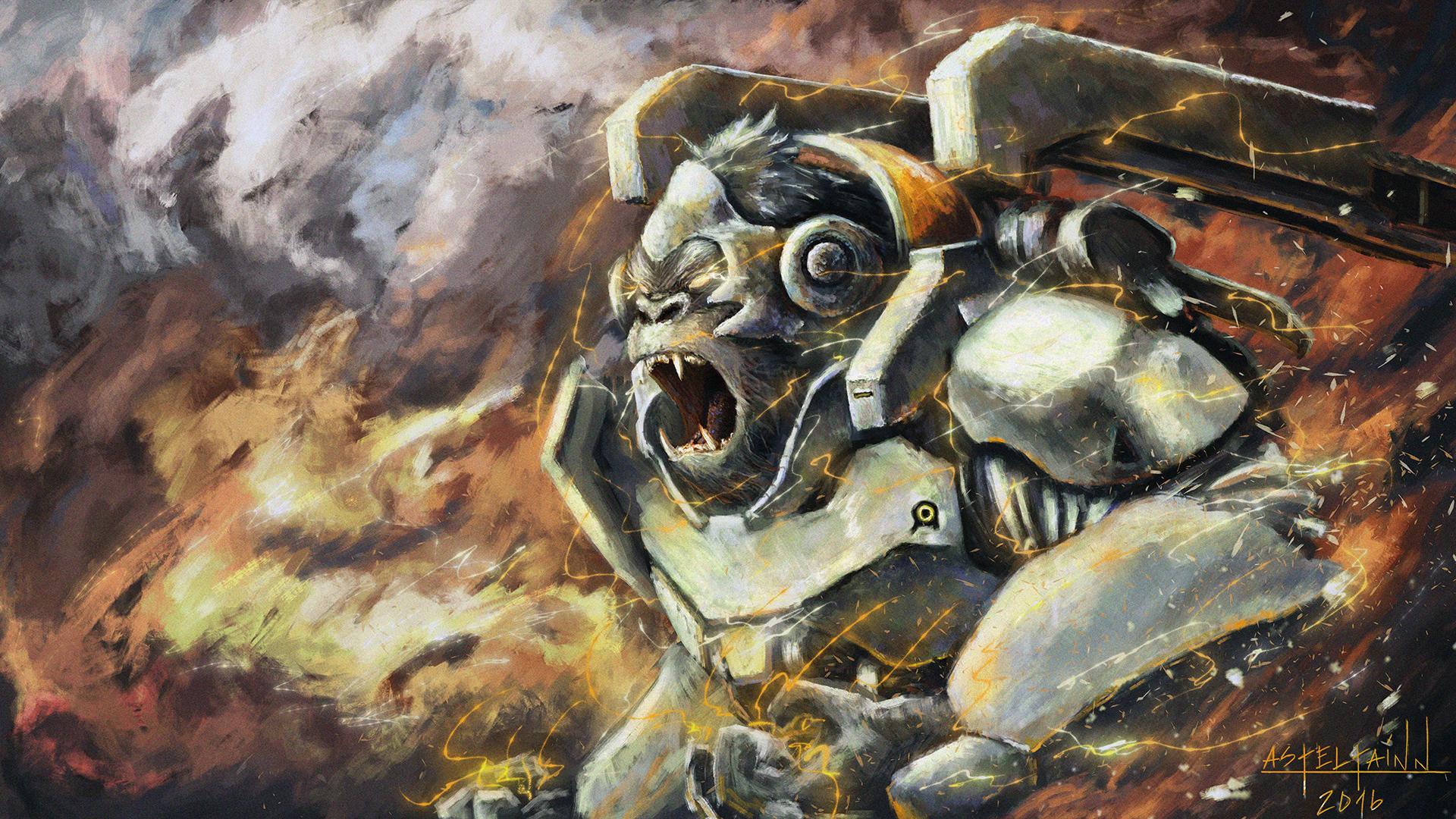 Winston - Overwatch (fanart) by Asteltainn