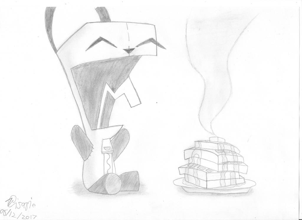 Invader Zim - Gir with waffles by Petrus-C-Visagie Invader Zim - Gir with waffles by Petrus-C-Visagie