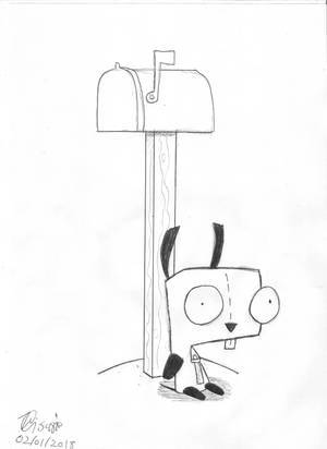 Invader Zim - Gir waiting for the mail by Petrus-C-Visagie Invader Zim - Gir waiting for the mail by Petrus-C-Visagie