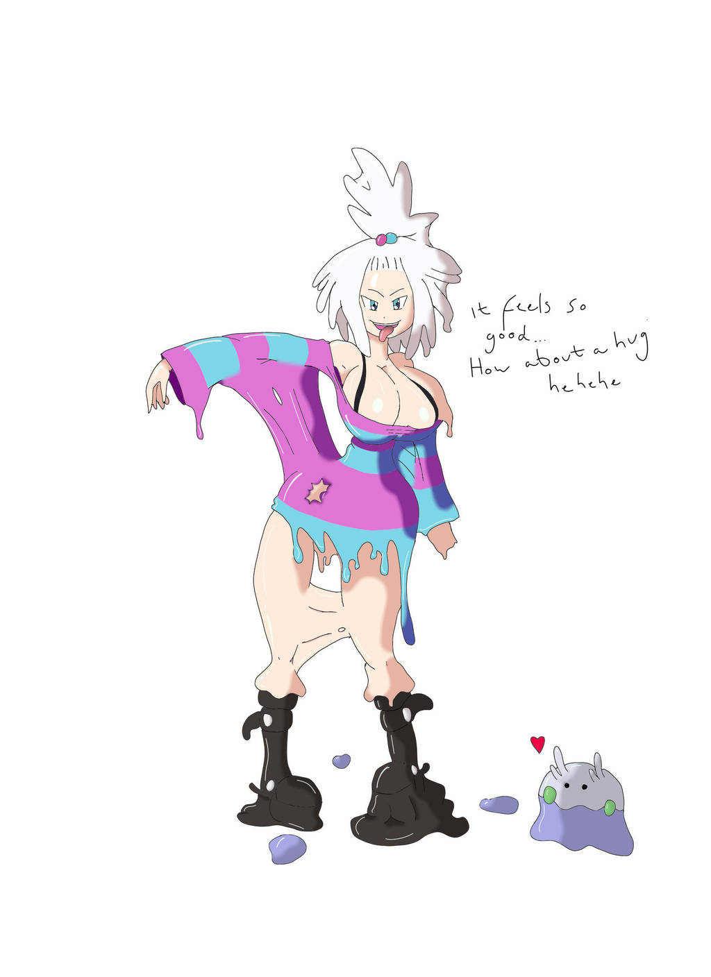 Roxie slime suit (pokemon, Tf) by Rockxie23 on DeviantArt