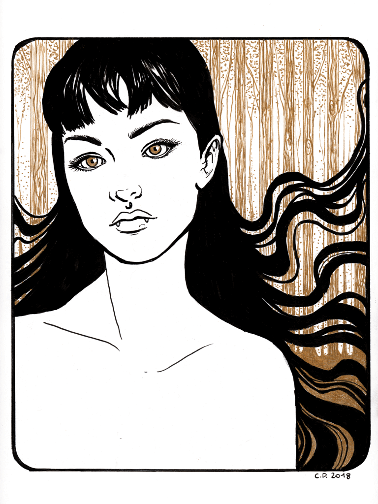 Inktober | Day 26 | Vampire by melyanna