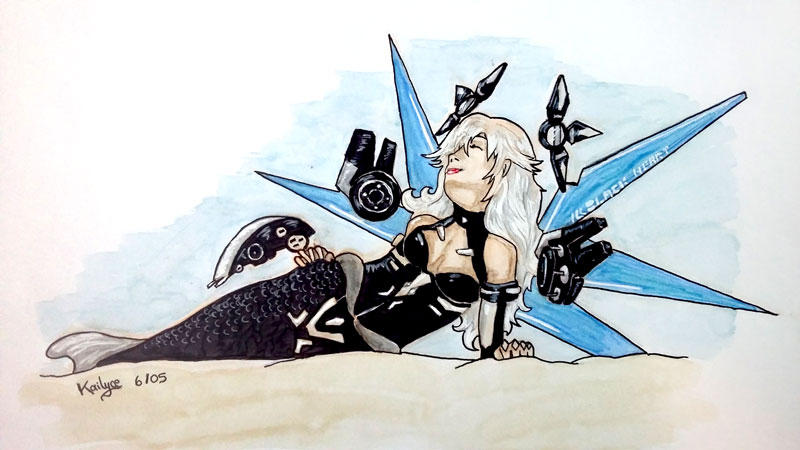 Lady Black Heart Mermaid by Kailyce