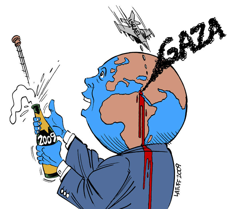 No Happy New Year for Gaza by Latuff2