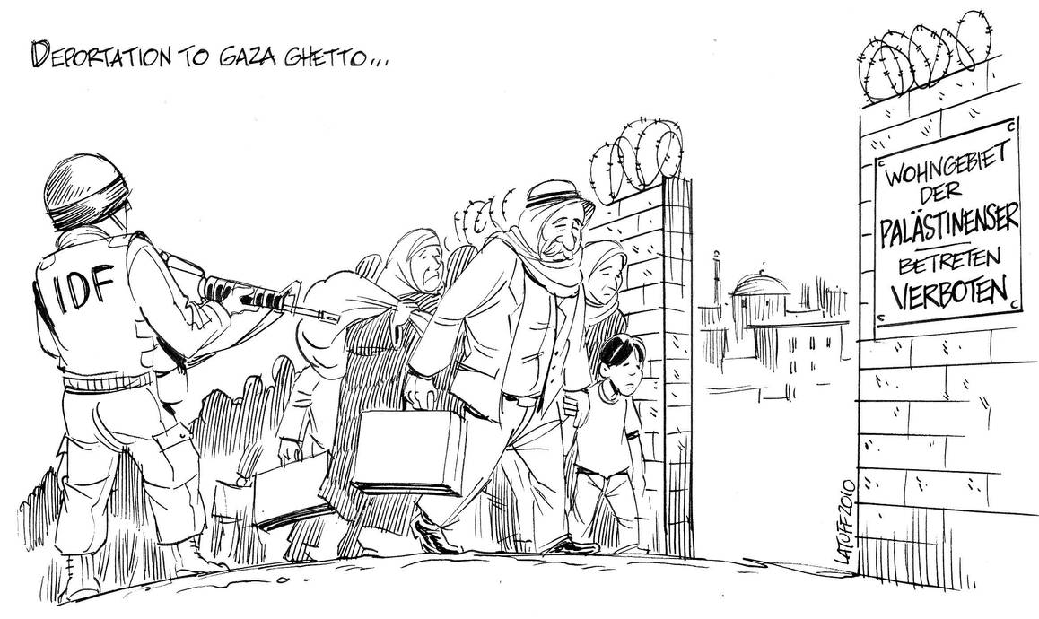 Deportation to Gaza Ghetto by Latuff2