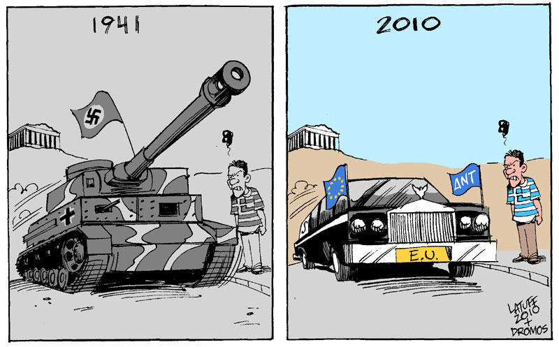 Greece under occupation again by Latuff2