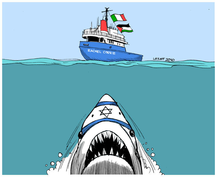 Israel threatens Rachel Corrie by Latuff2