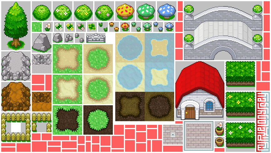 PEACH'S CASTLE tileset: My Pixel Odyssey #1 by WilsonScarloxy