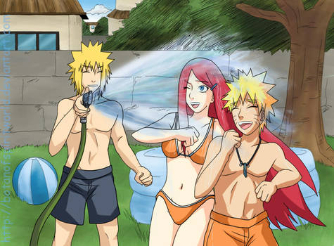 Naruto Kushina Minato Water by BotanofSpiritWorld
