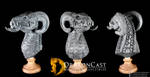 Ram Dragon bust final sculpt by drakoncast