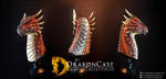 Spined Dragon bust - painted by drakoncast