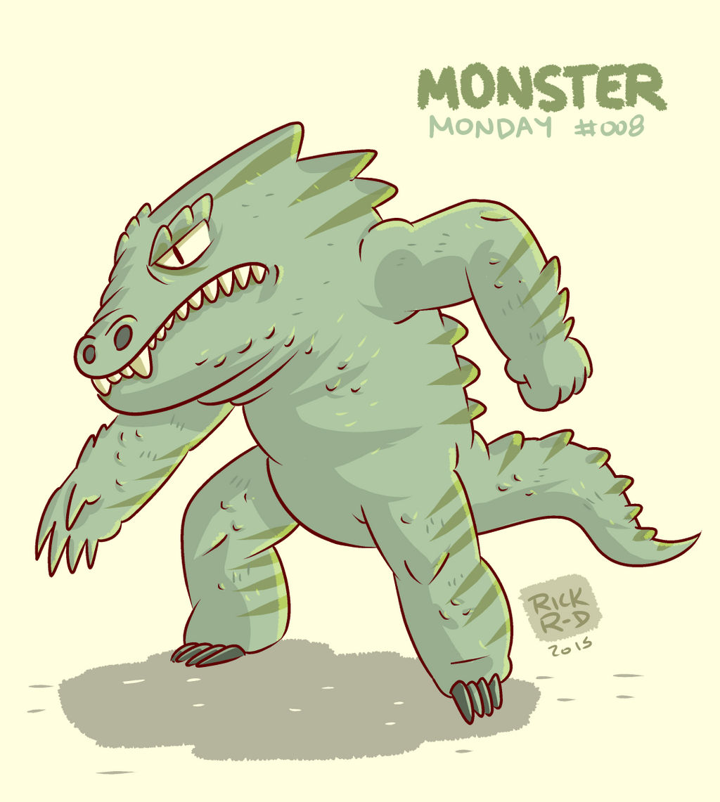 Monster Monday 008- Big fat lizard monster by rickruizdana