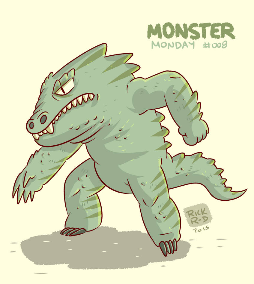 Monster Monday 008- Big fat lizard monster by rickruizdana