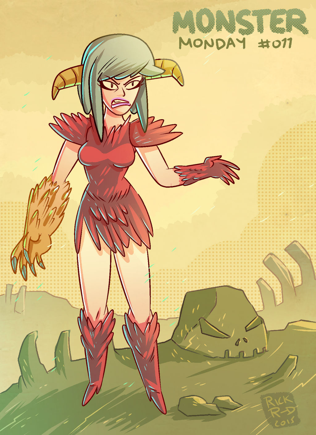 Monster Monday 011- She-devil woman by rickruizdana