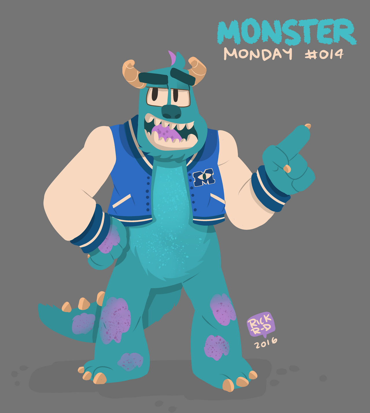 Monster Monday 14-Sulley from Monsters University by rickruizdana