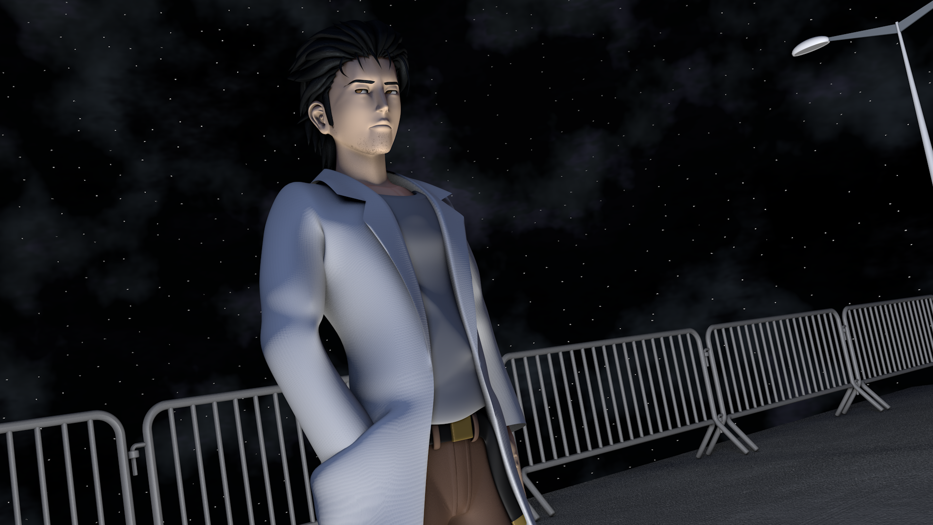 Okabe Rintarou... at night by TheRPGPlayer