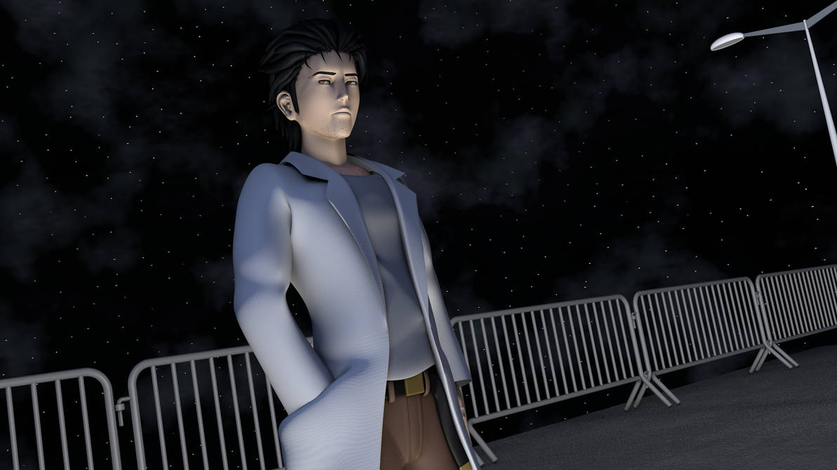 Okabe Rintarou... at night by TheRPGPlayer