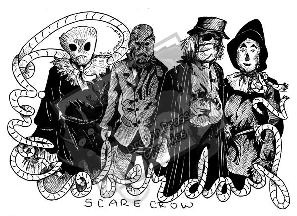 Inktober Day 29 - Scarecrows by DragonPress