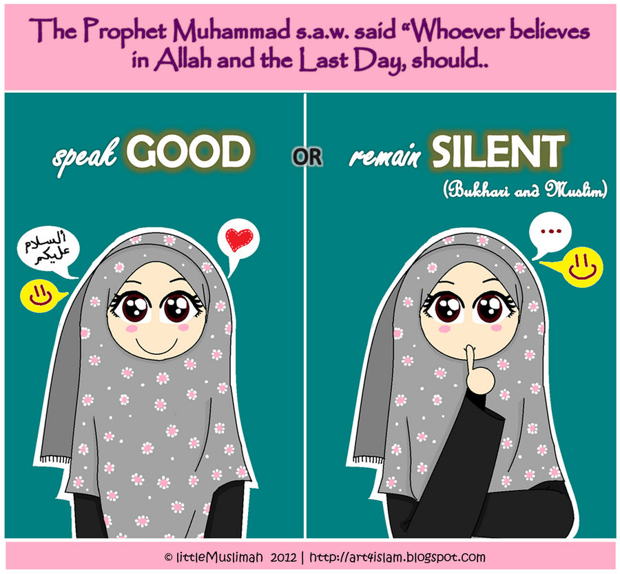 speak good  remain silent  littlemuslimah  deviantart