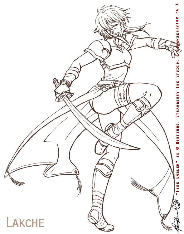 Fire Emblem - Lakche bw by Meibatsu
