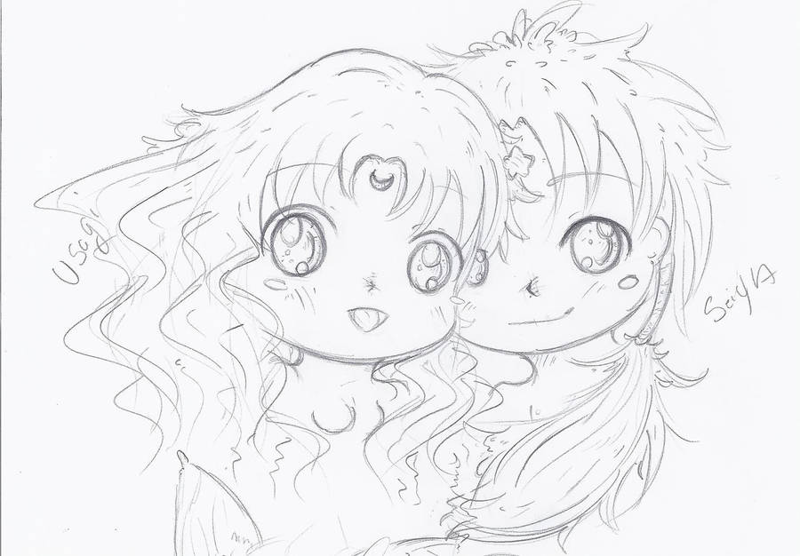 Sailor moon-Seiya and Usagi-You are mine-Remake by NelNel-Chan