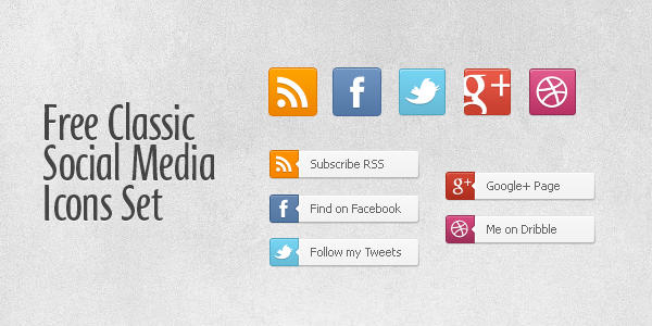 Free Social Media Buttons and Icons by thearslan