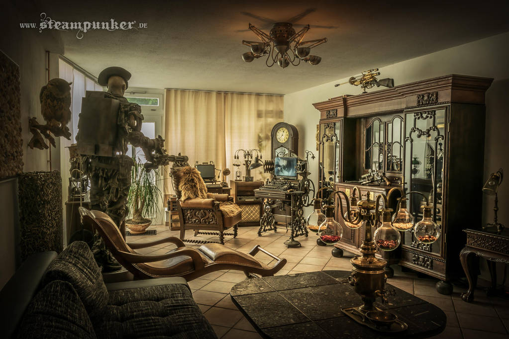 Steampunk living room by steamworker