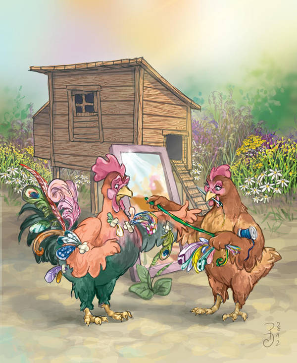 Rooster's new feathers by Victoria-Poloniae Rooster's new feathers by Victoria-Poloniae